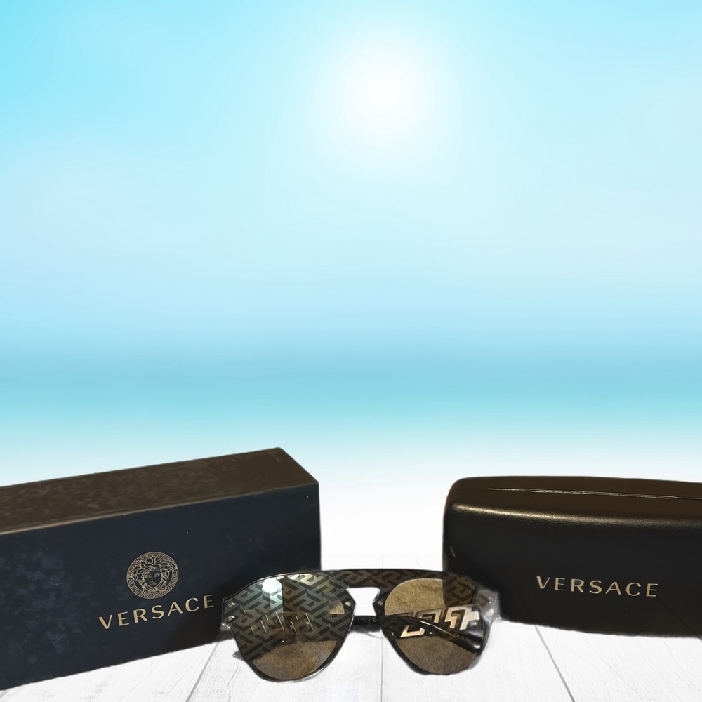 Versace Plastic Aviator Sunglasses